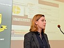 Die Leiterin des Cybersec-Programms am Kosciuszko-Institut in Krakau bei ihren Ausführungen.
