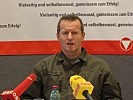Brigadier Jürgen Wörgötter informierte die Medienvertreter in Klagenfurt und Straß.