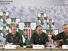 Die Kommandanten des Bundesheeres in Oberösterreich beim Pressetermin.