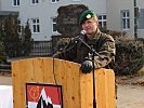 Letzte Ansprache von Brigadier Wörgötter an seine Soldatinnen und Soldaten in Klagenfurt.