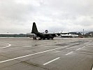 Gelandet in Klagenfurt: Eine C-130 "Hercules" Transportmaschine.