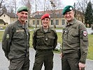 V.l.: Die Oberstabswachtmeister Gerald Poharec und Karin Pirschner mit Vizeleutnant Ewald Trummer.
