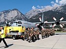 Mit einer C-130 "Hercules" landeten die angehenden Offiziere in Innsbruck.