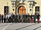 Die Teilnehmer ausländischer Streitkräfte am internationalen Deutschkurs.