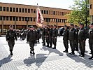 Bei einer militärischen Feier wurde die Heeresgliederung 2019 eingenommen. Dabei schreiten der Tiroler Militärkommandant, Generalmajor Herbert Bauer und der Kommandant der 6. Gebirgsbrigade, Brigadier Johann Gaiswinkler die Front ab.