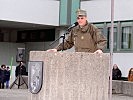 Ansprache des Vorarlberger Militärkommandanten Brigadier Ernst Konzett.