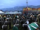 Bereits vor der Angelobung begeisterte die Militärmusik Salzburg, unter der Leitung von Oberst Ernst Herzog, die Gäste mit einem Standkonzert.