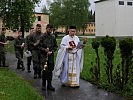 Die christilich-orthodoxen Soldaten feierten gemeinsam den österlichen Auferstehungsgottesdienst.