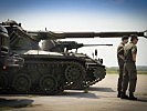 In der "Nostalgieecke" wurden ein Schützenpanzer A1 und Jagdpanzer Kürassier präsentiert.