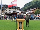 Anton Mattle, Bürgermeister von Galtür und zugleich Vizepräsident des Tiroler Landtages bei seiner Festansprache.