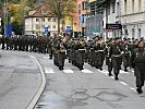 Marsch mit klingendem Spiel durch die Landeshauptstadt Bregenz.