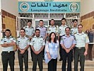 Die jordanischen Soldaten der Deutschklasse.