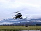 Bis zu fünf Hubschrauber waren in Kärnten eingesetzt.