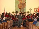 Die Militärmusik Kärnten umrahmte den Barbarasegen in der Kirche St. Peter.