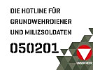Die Hotline für Grundwehrdiener und Milizsoldaten.
