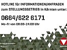 Hotline für Stellungspflichtige in Kärnten.