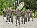 Das Führungspersonal der 3. Kompanie des Jägerbataillons Salzburg.