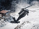 Ein "Black Hawk" landet auf 3.208 Metern Seehöhe.