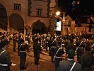 Aufführung des "Großen Zapfenstreiches" am Vorabend durch die Militärmusik Kärnten.
