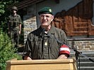 Der Tiroler Militärkommandant, Brigadier Ingo Gstrein, bei seiner Ansprache.