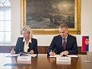Unterzeichnung eines Übereinkommens zur militärischen Zusammenarbeit zwischen Österreich und Serbien.