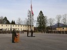 Der militärische Festakt fand am Antreteplatz des Radarbataillons in der Schwarzenberg-Kaserne statt.