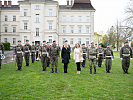 Staatssekretärin Plakolm unterstützte mit ihrer Posaune die Militärmusik Oberösterreich.