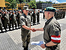 Der Tiroler Militärkommandant, Brigadier Ingo Gstrein, dankte den Soldaten.