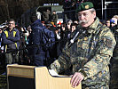 Brigadier Horst Hofer bei seiner Rede.