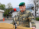 Brigadekommandant Brigadier Horst Hofer informierte die Ehrengäste über die Aufgaben der 7. Jägerbrigade.