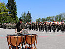 Musik verbindet - die Militärmusiker übten gemeinsam für das Militärmusikfestival.