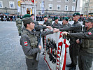 Die jungen Soldaten gelobten, Österreich und der Bevölkerung zu dienen.