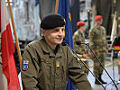Der neue Kommandant des Heereslogistikzentrums, Oberst Max Löwenthal-Maroicic, bei seiner Ansprache.