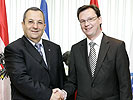 Norbert Darabos mit seinem Amtskollegen Ehud Barak.