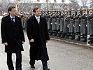 Empfang des Verteidigungsministers der Republik Slowenien mit militärischen Ehren.