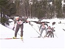 Voller Einsatz im Biathlon-Staffelbewerb.