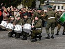 In Aktion: Die Trommlergruppe der Militärmusik Salzburg.