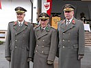 Oberst Bieler mit General Ertl (re) und Brigadier Berktold (li).