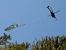 Wegen des schwierigen Geländes kommen in Kärnten auch Hubschrauber zum Einsatz.