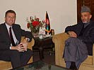 Bilaterale Gespräche mit Präsident Karzai.
