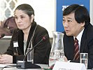 Joanna Porreca und Kiyohiro Mitsui zeigten Möglichkeiten der Zusammenarbeit mit der UNO auf.