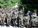 Die Gastgeber: Soldaten der ukrainischen Armee.