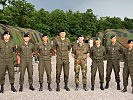 Die österreichischen Teilnehmer mit Oberstleutnant Buhr vom Eurocorps (Bildmitte).
