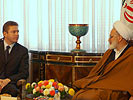 Zusammenarbeit beim Wiederaufbau in Afghanistan. Irans Parlamentspräsident Karroubi.