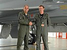 Die beiden Eurofighter-Piloten nach der erfolgreichen Abfangübung.