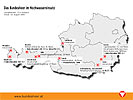 Infografik: Übersicht über die Hochwasser-Einsätze des Bundesheeres.