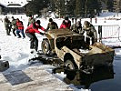 Dieser Jeep aus dem Zweiten Weltkrieg wird schon seit Jahren zum Berge-Training genutzt.