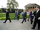 Präsident Kaczynski (Mitte) besuchte Österreich im Juni 2008 anlässlich der Fußball-EM.