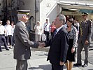 Brigadier Berktold empfing Bundespräsident Fischer in Salzburg.
