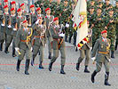 Die Gardesoldaten des Bundesheeres üben für die große Parade am Samstag.